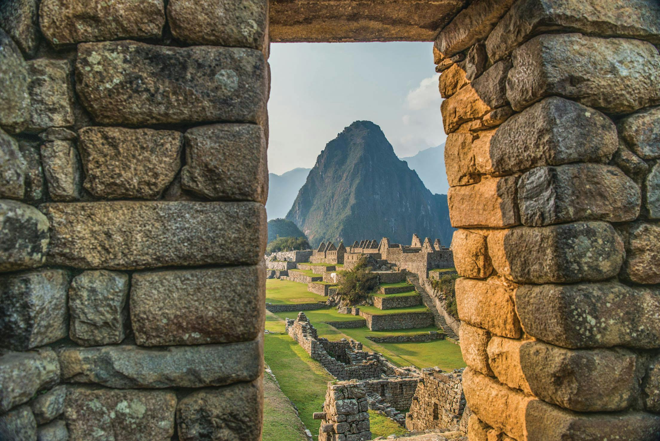 View of Machu Picchu, Peru.