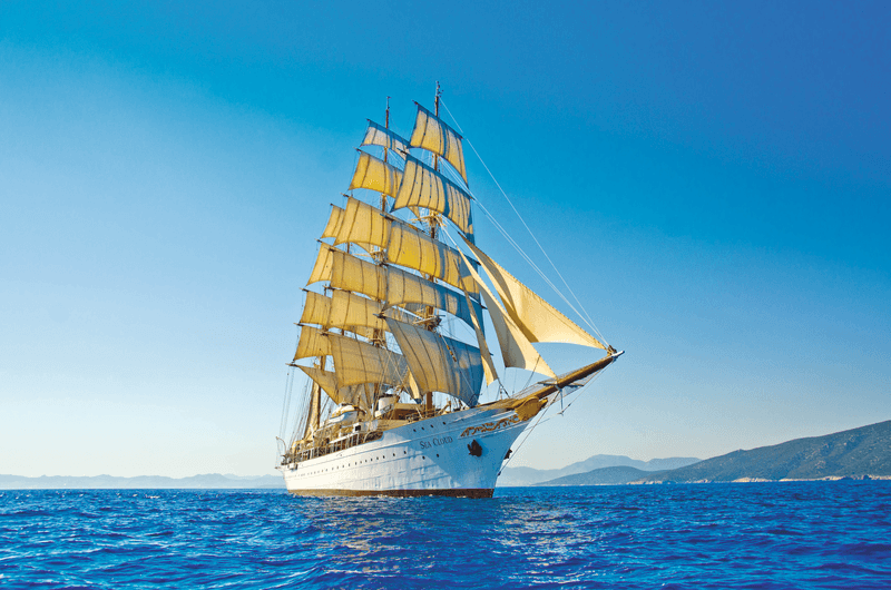 Ship Sea Cloud under full sail
