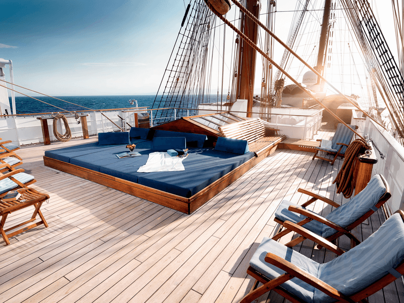 Ship Sea Cloud II deck