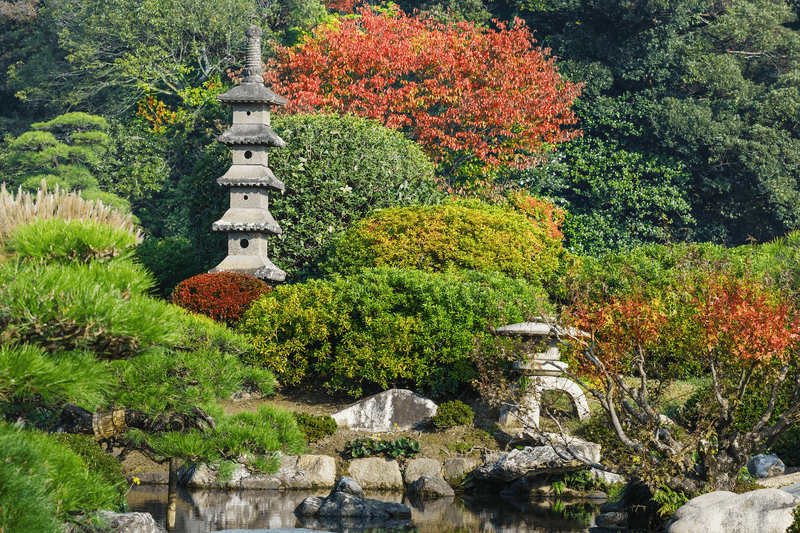 Koraku-en garden in Okayama one of the three great gardens in, Okayama Prefecture, Japan