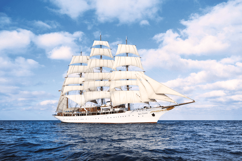 Ship Sea Cloud under full sail