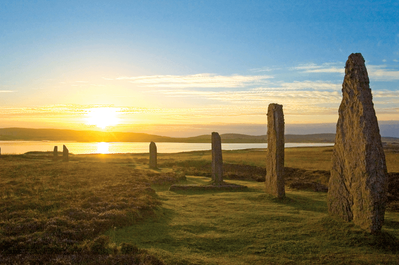 Sunrise at the Ring of Brodgar, Orkney Islands, Scotland