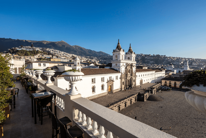A view  of Casa Gangotena.
A Boutique Hotel situated in the heart of Quito’s Old Town.