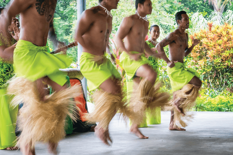 Traditional Samoan dancers in Fiji