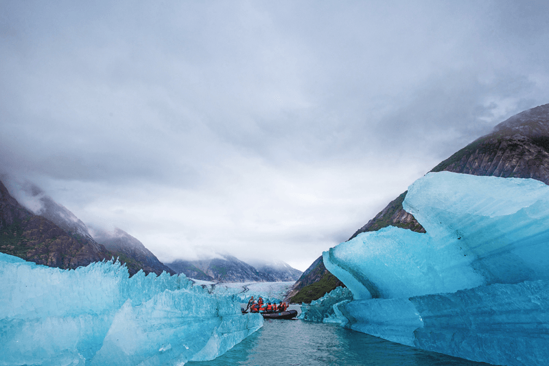 Dawes Glacier in Endicott Arm, Inside Passage, Alaska, USA