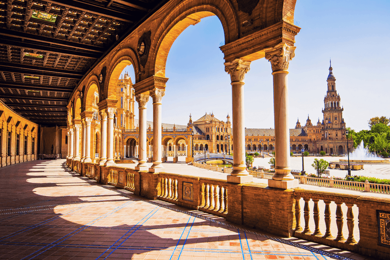 Plaza de Espana  in Seville, Andalusia, Spain