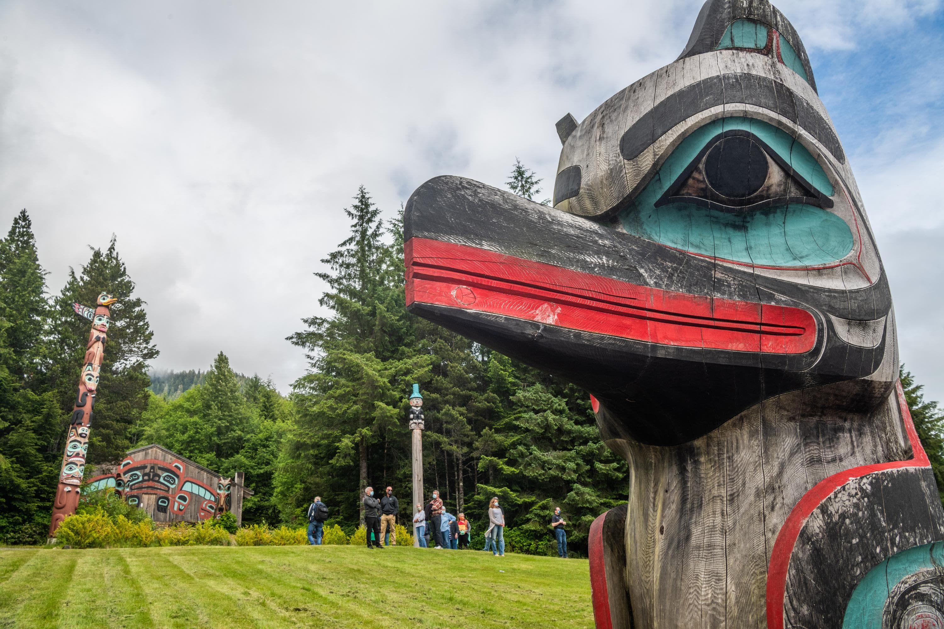 Guest tour the Totem Heritage Center located in Ketchikan, Alaska