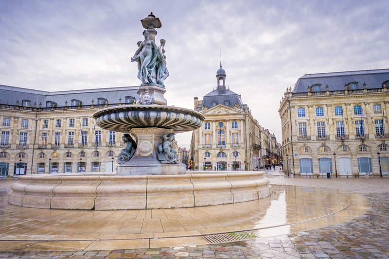 Place de la Bourse is one of the most visited sights in the city of Bordeaux, France.  It was built from 1730 to 1775.