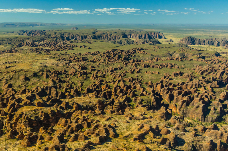 Aerial Photo, Bungle Bungle Range, Rock Formations, Devonian, Sedimantary Rock, UNESCO World Heritage Site, Purnululu National Park, Kimberley Region, Northwest Australia