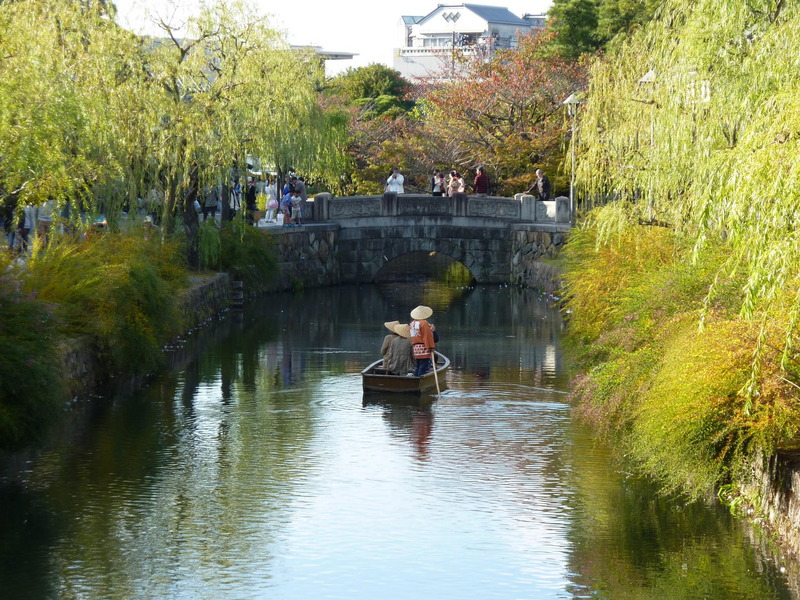 Canal area of the city of Kurashiki, Okayama Prefecturem, Japan dates back to the Edo Period. Now it is a delightful tourist stroll along the canals and shopfronts.