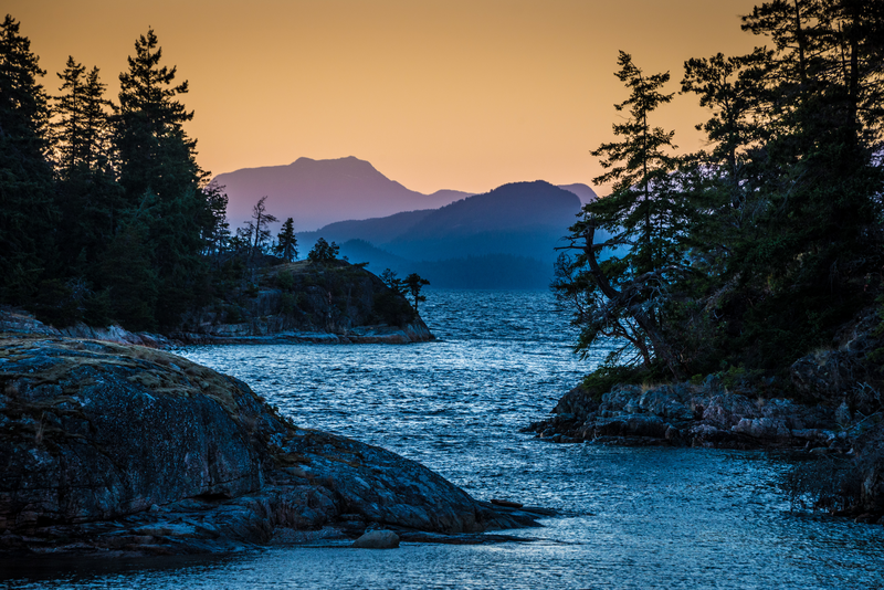 Sunset at Desolation Sound, British Columbia, Canada