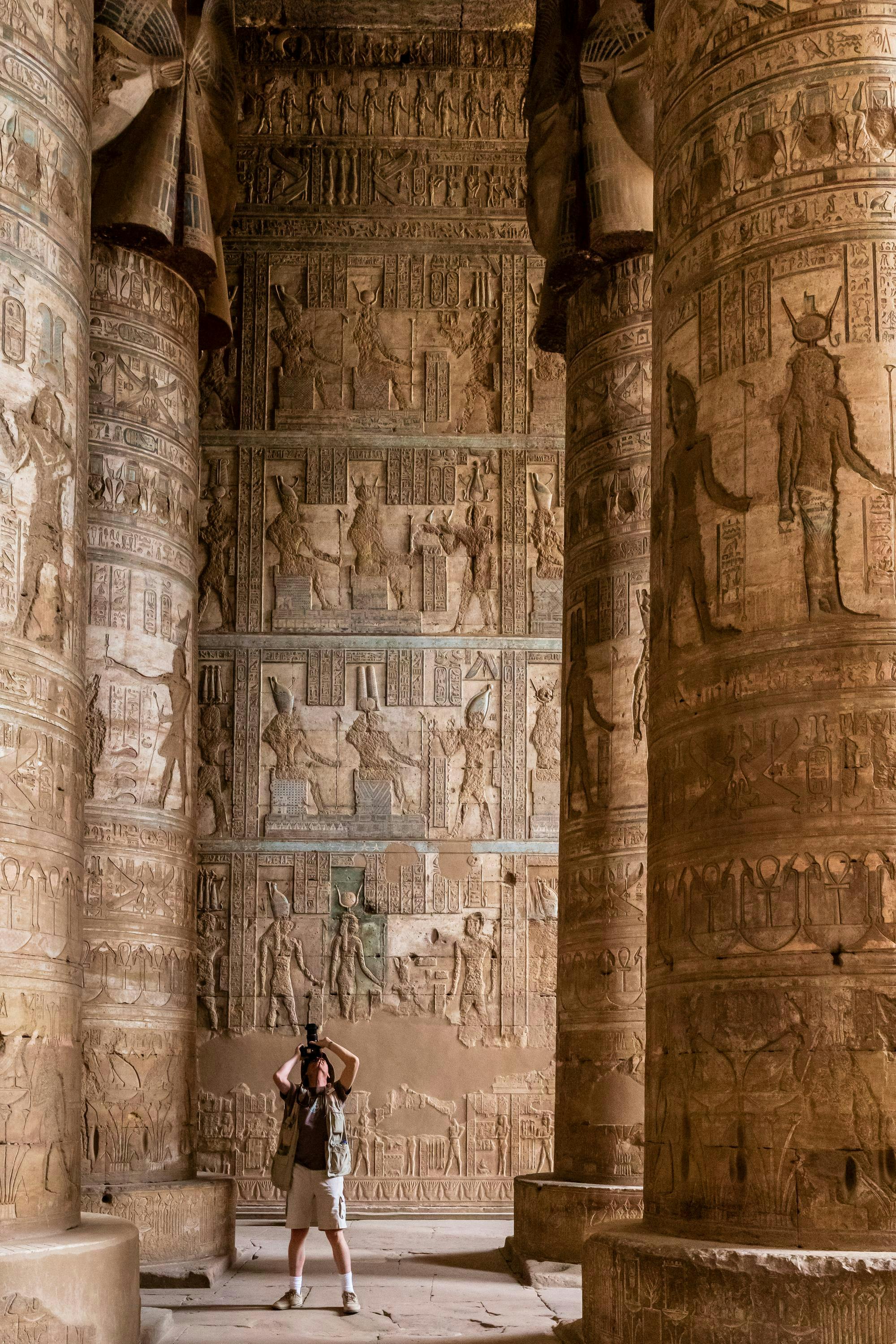 Isis Temple, The Dendera Temple, UNESCO World Heritage site, Nile River Valley,  Dendera, Egypt.