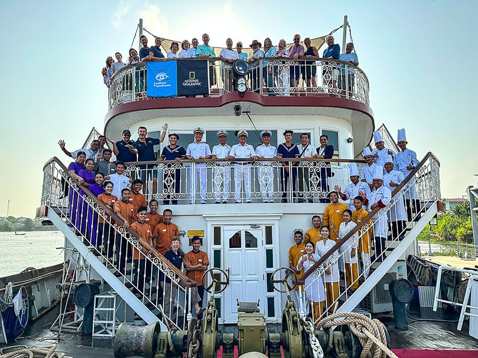 crew of The Jahan on the deck of the ship