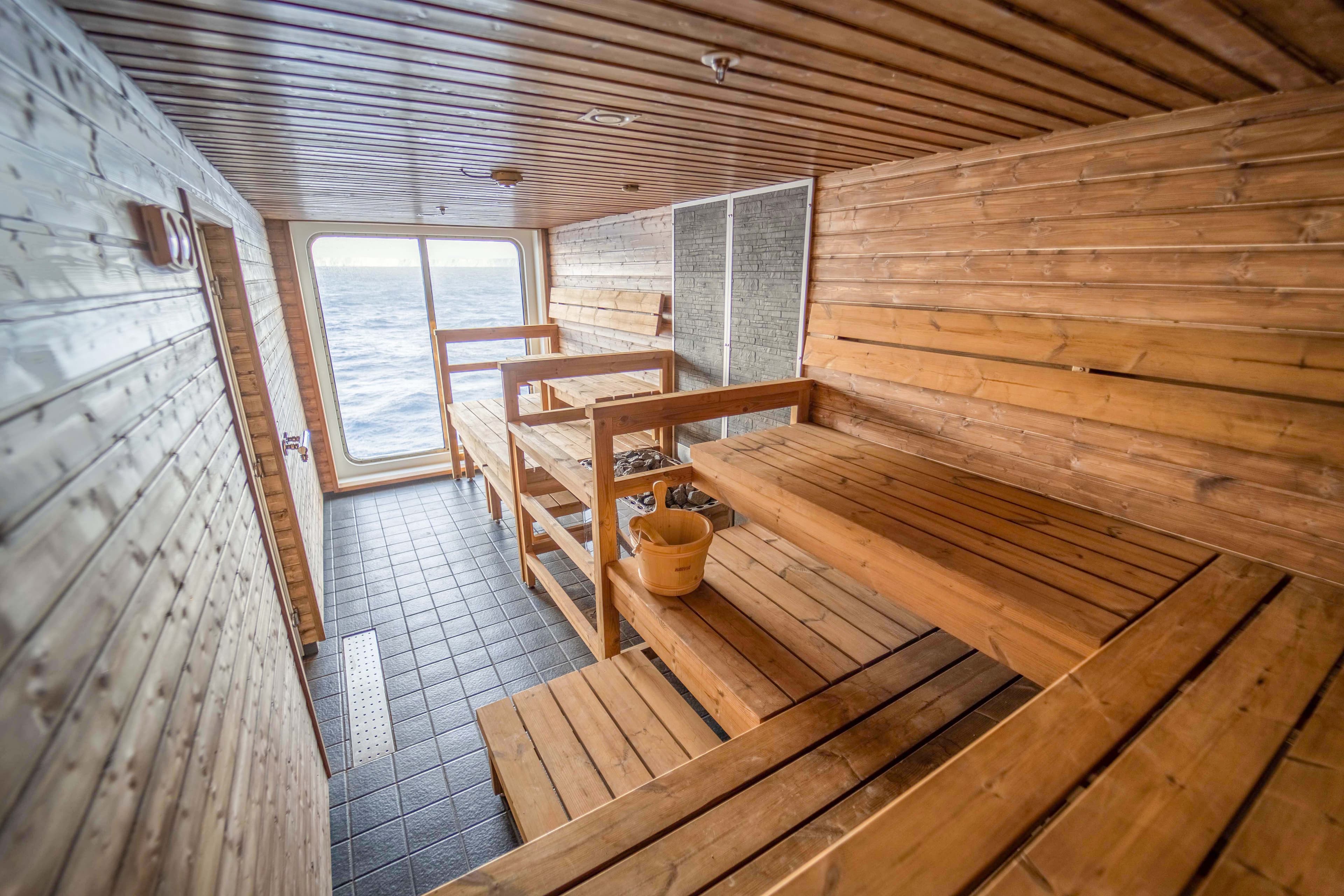Ship Greg Mortimer Interior - Wellness Center Sauna - GM014