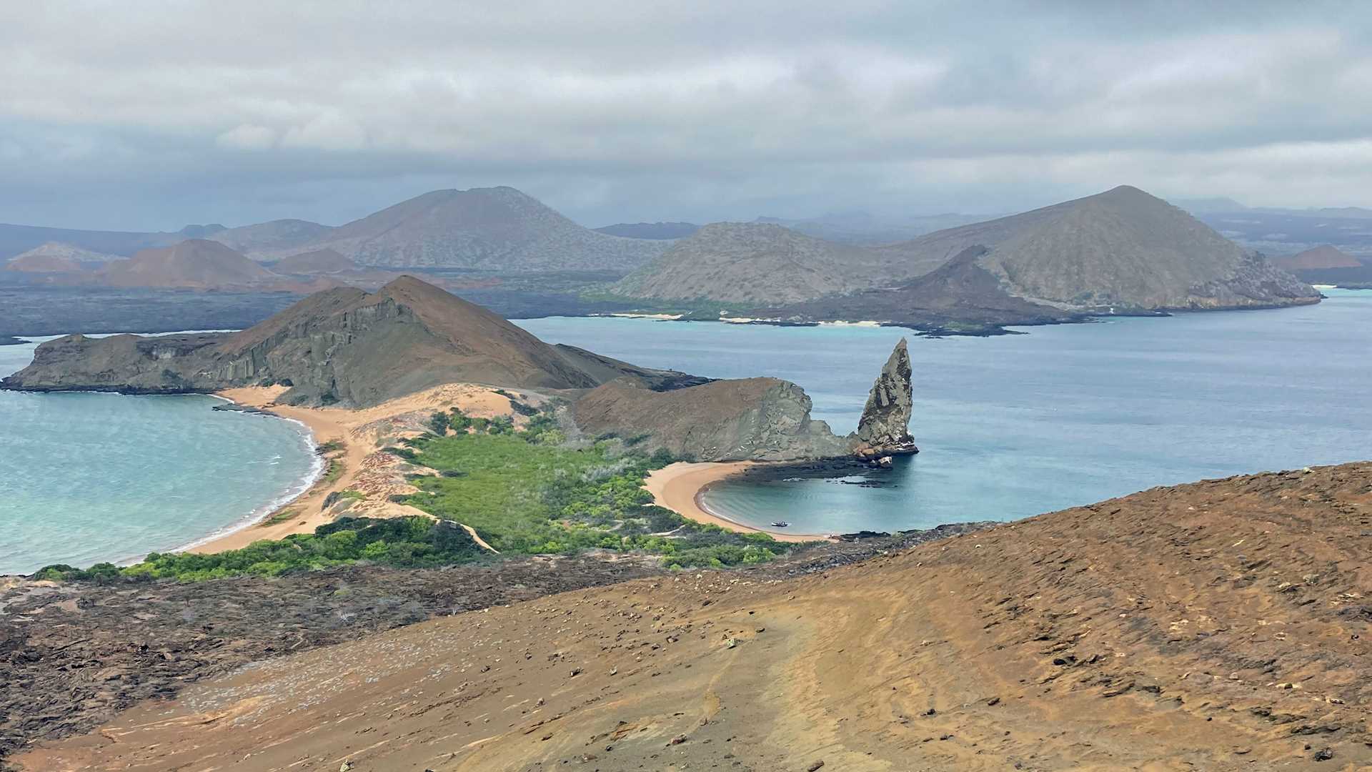 Bartolome Island and Sombrero Chino Island