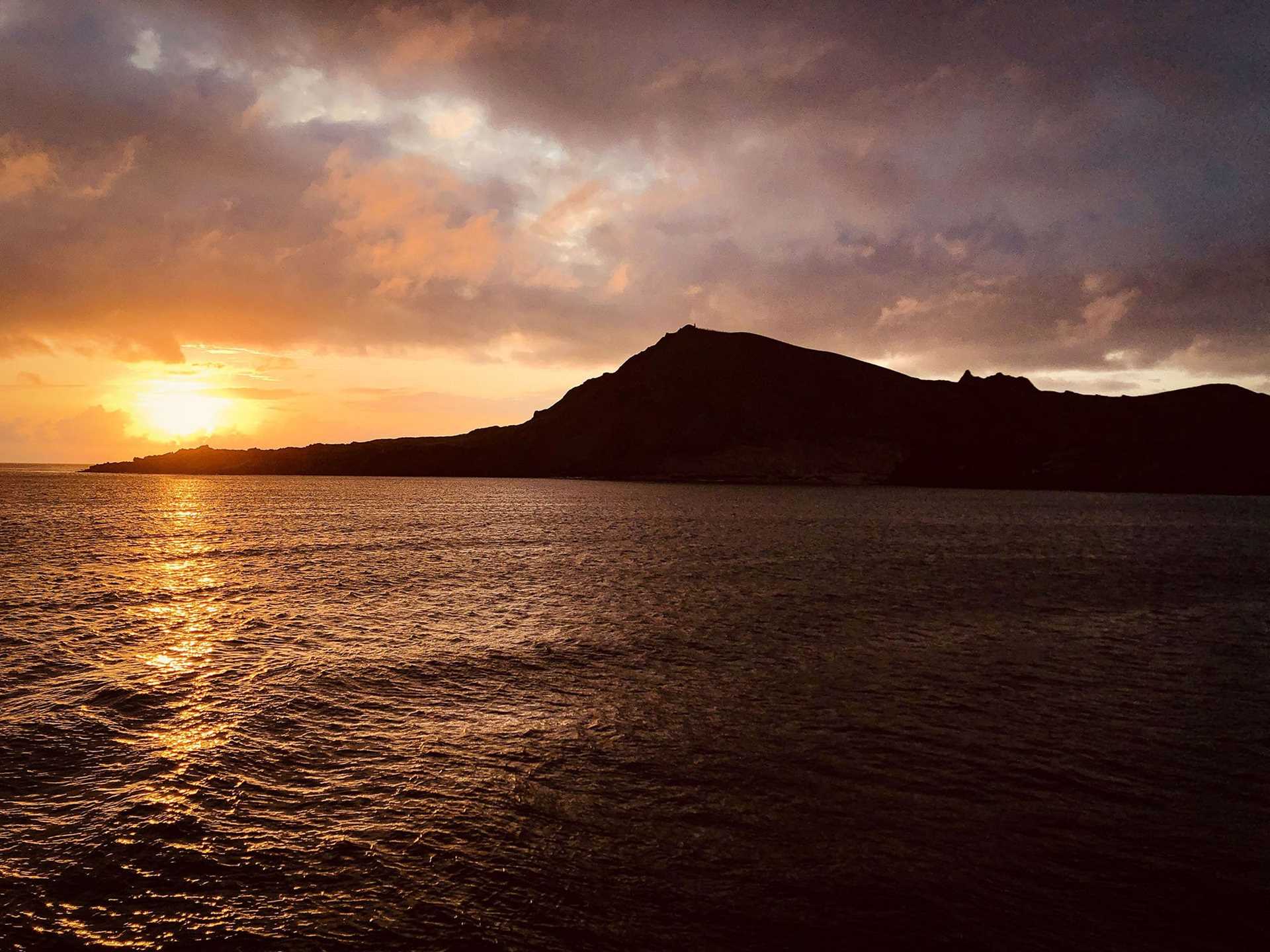 sunrise over bartolome island