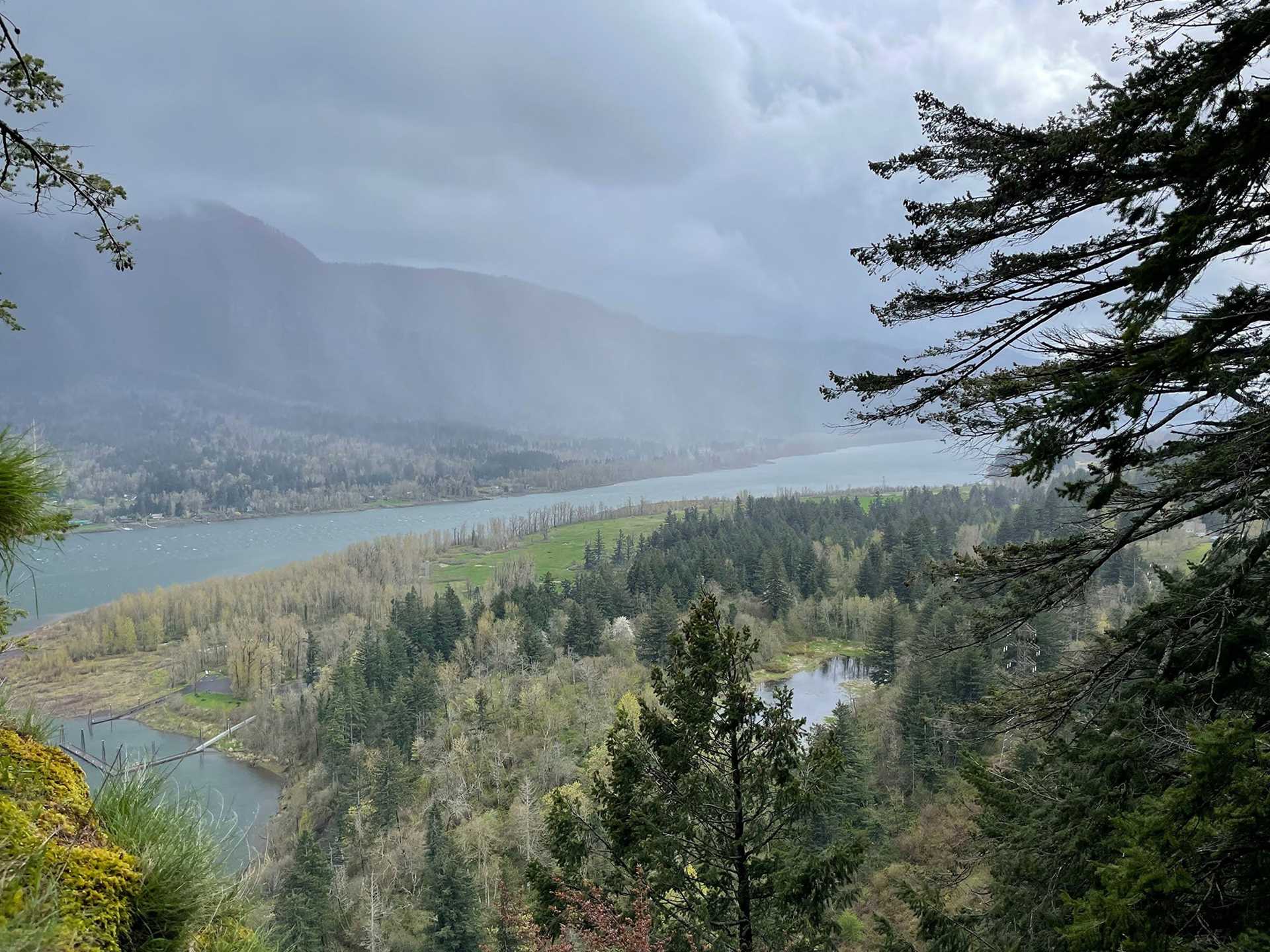 view of river from high on a mountain