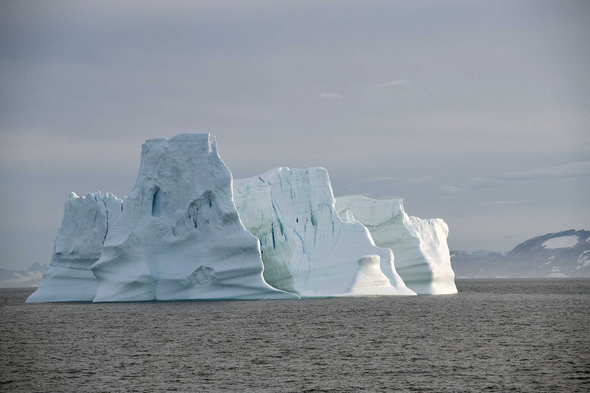 iceberg shaped like a castle